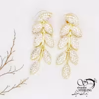 گوشواره جواهری آویز خوشه کد 12197