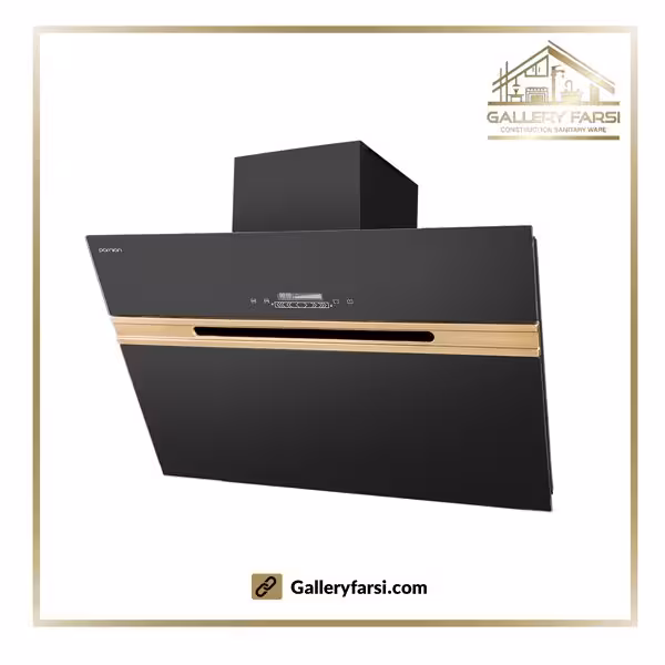 هود شیشه ای مورب آشپزخانه پرنیان استیل مدل PH-1906 سایز 90