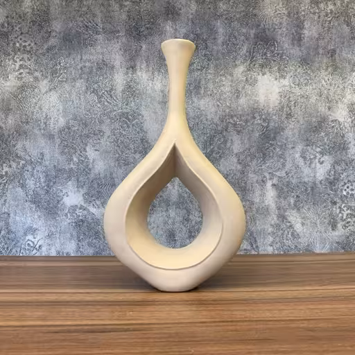 گلدان جفتی اشکی سبز کرم