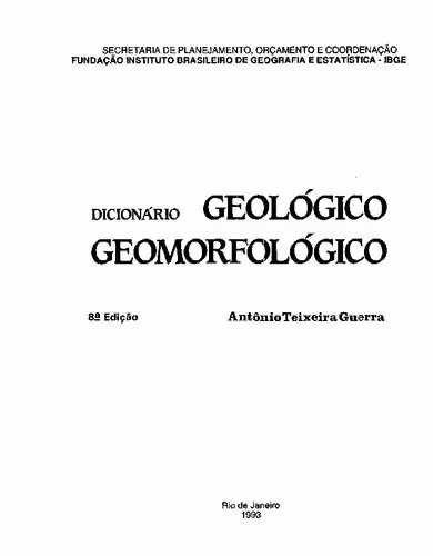 خرید و دانلود نسخه کامل کتاب Dicionário geológico-geomorfológico