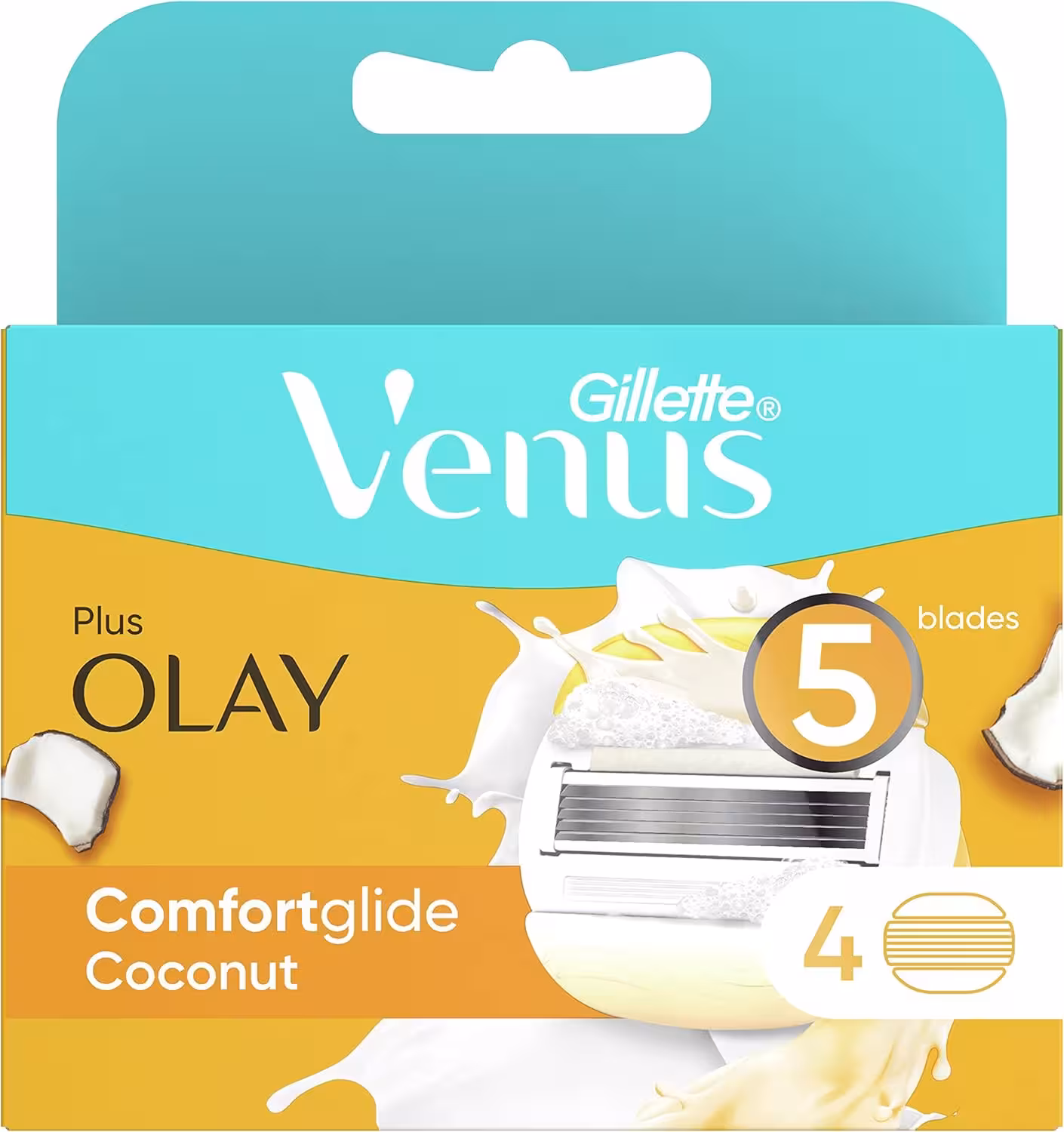 تیغ یدک خود تراش زنانه ژیلت ونوس مدل Plus Olay بسته 4 عددی