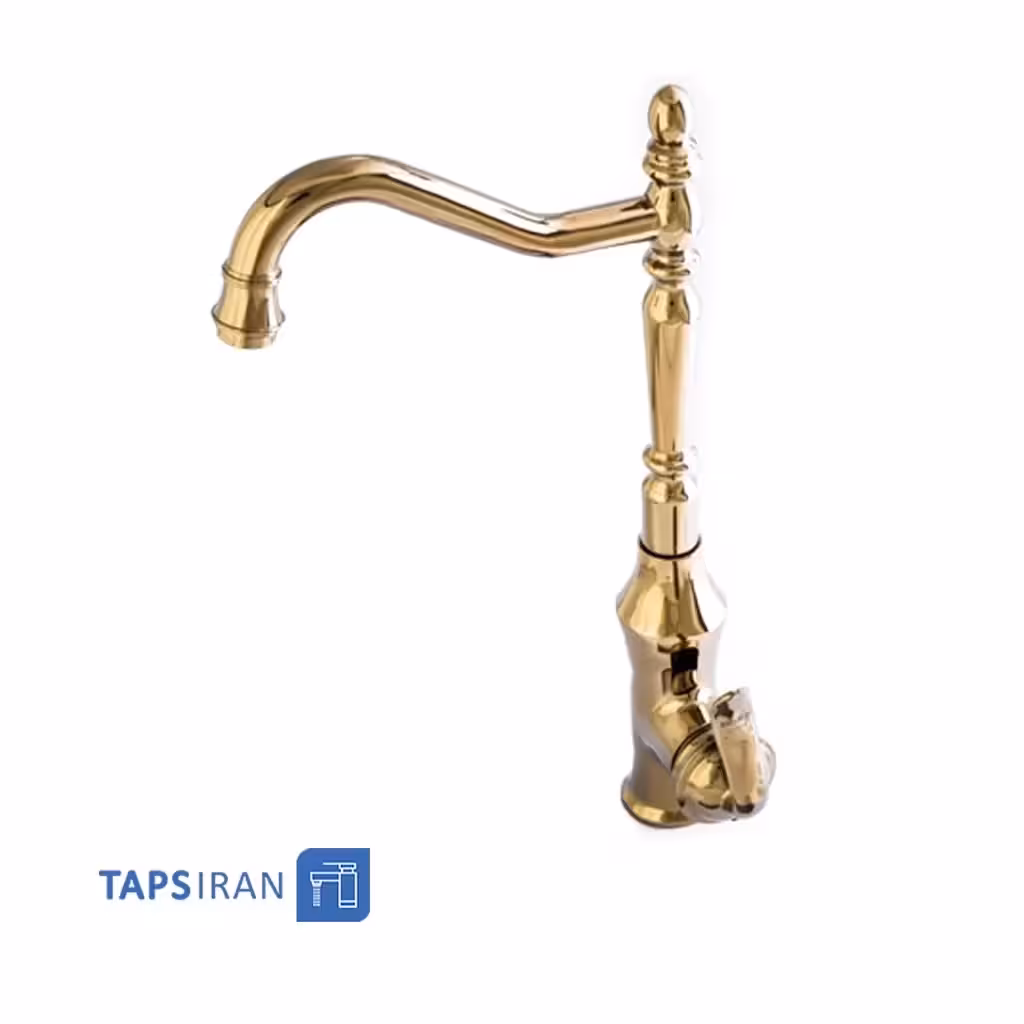 شیر ظرفشویی مدل بامبو قاجاری طلایی