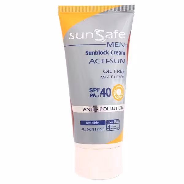 کرم ضد آفتاب SPF40 بدون رنگ آقایان سان سیف