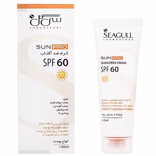 کرم ضد آفتاب بی رنگ spf60 سی گل