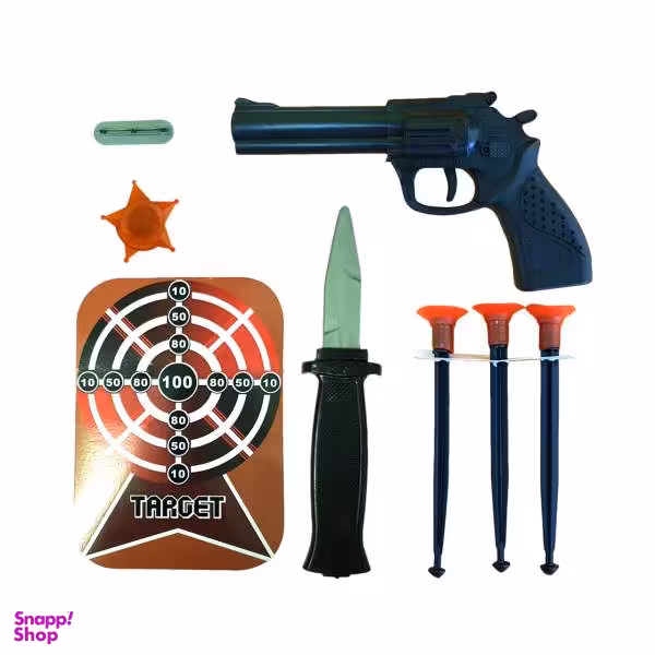 تفنگ بازی مدل کلانتر مجموعه 7 عددی