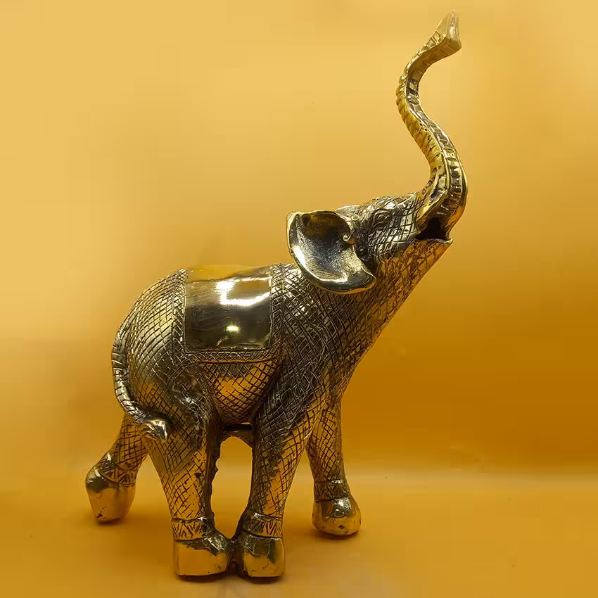 مجسمه برنجی مدل فیل ابعاد 42*25 کد 220084