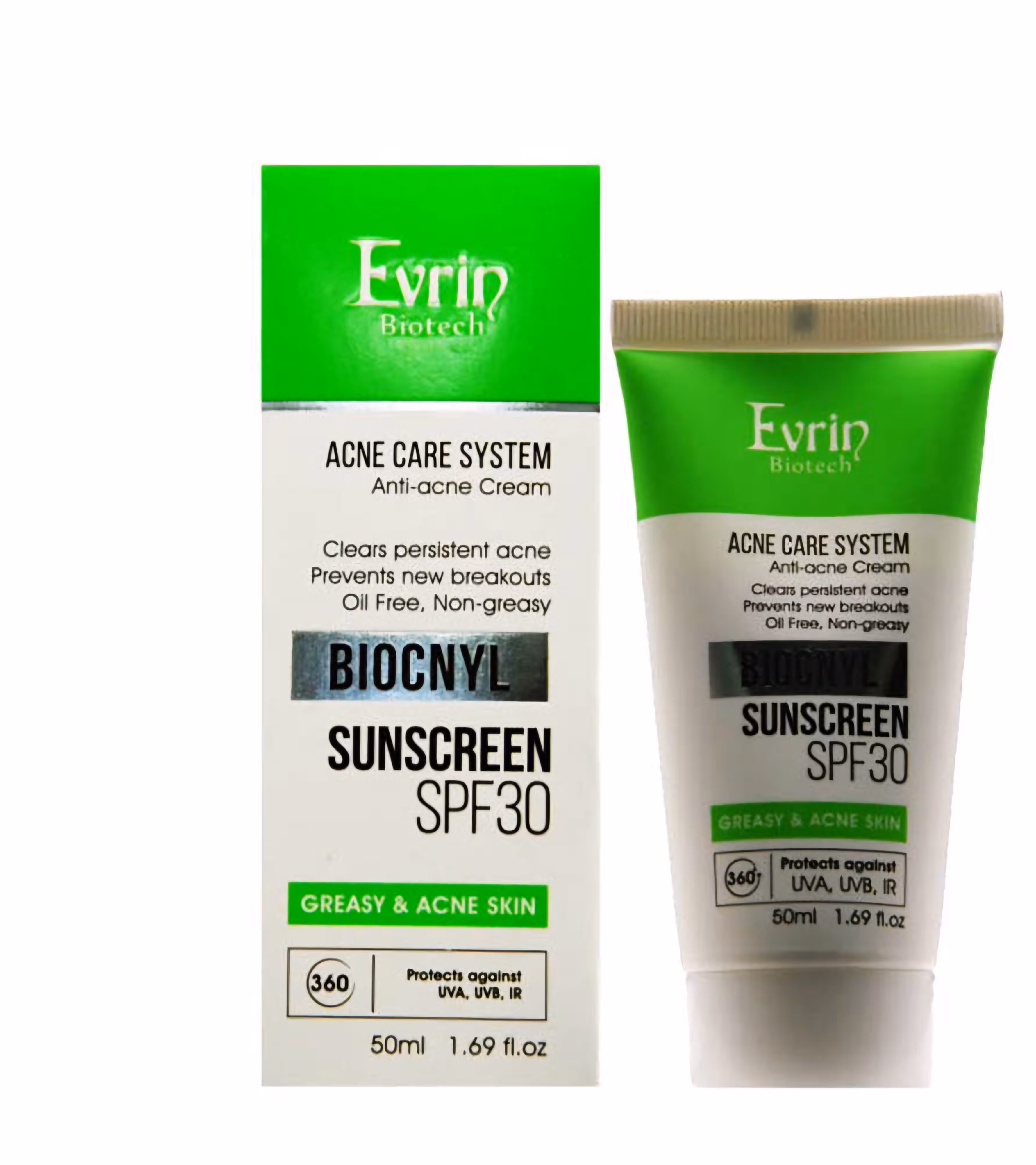 کرم ضد آفتاب SPF 30 پوست چرب و دارای جوش  اورین بایوتک