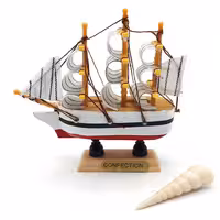 کشتی بادبانی سفید قرمز 10سانتیمتر کد 720022