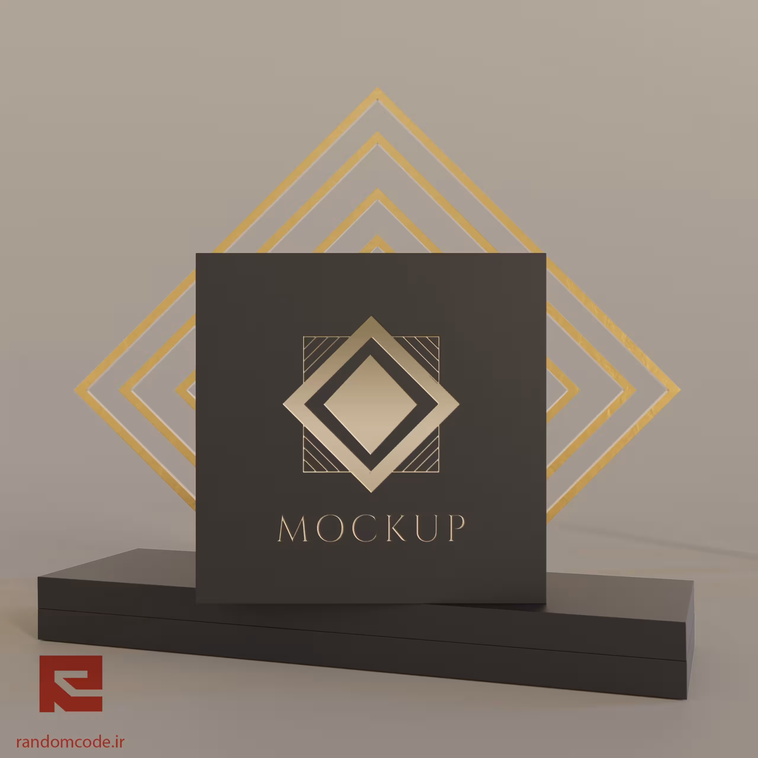 فایل لایه باز موکاپ جعبه بسته بندی طلا و جواهری کد 109