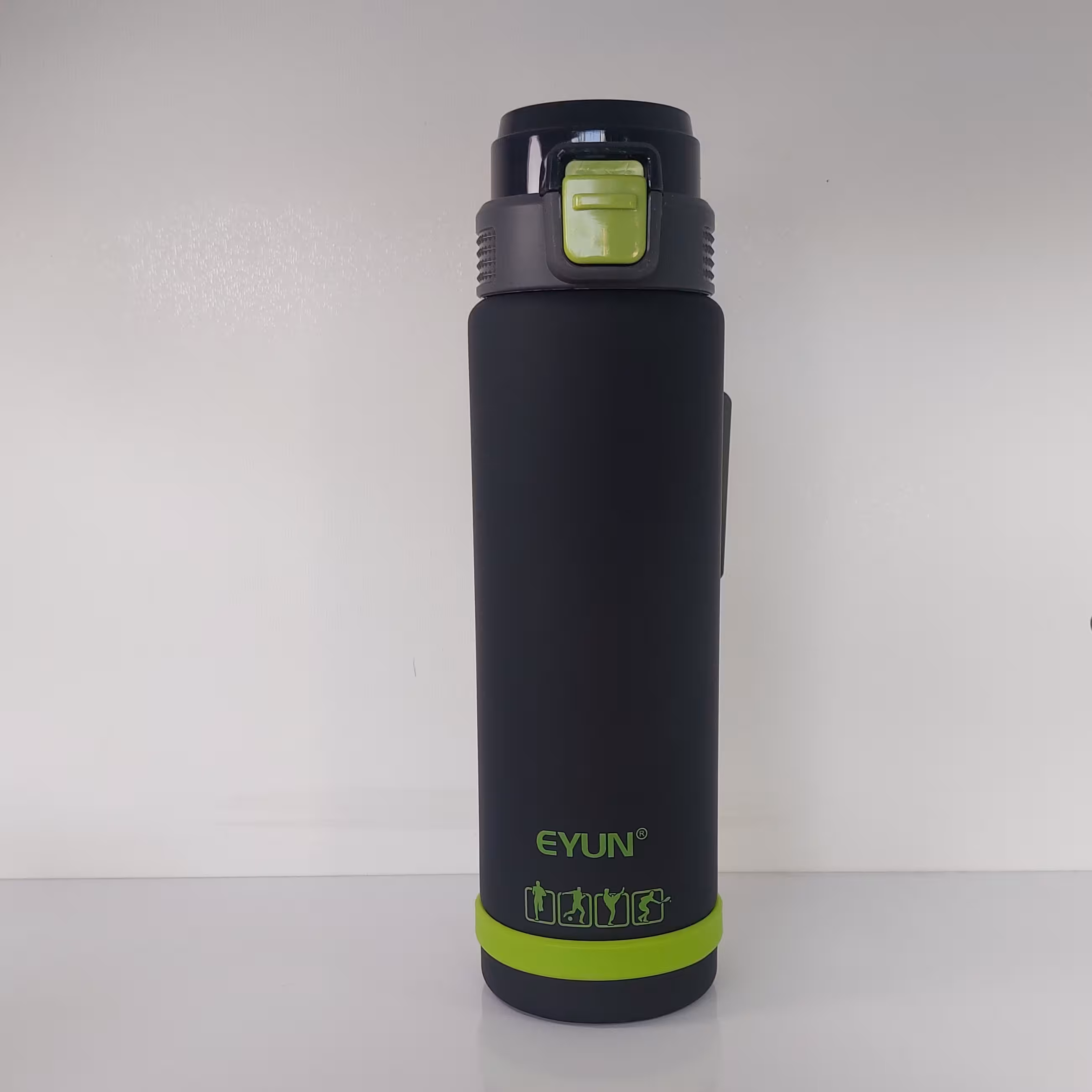 قمقمه زیره سیلیکن رنگی سبز فسفری نشکن