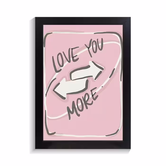 تابلو عاشقانه با طرح Love You More مدل PF-27083