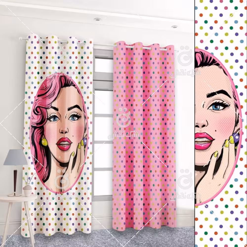 پرده پانچی کد 1175 (طرح چهره)