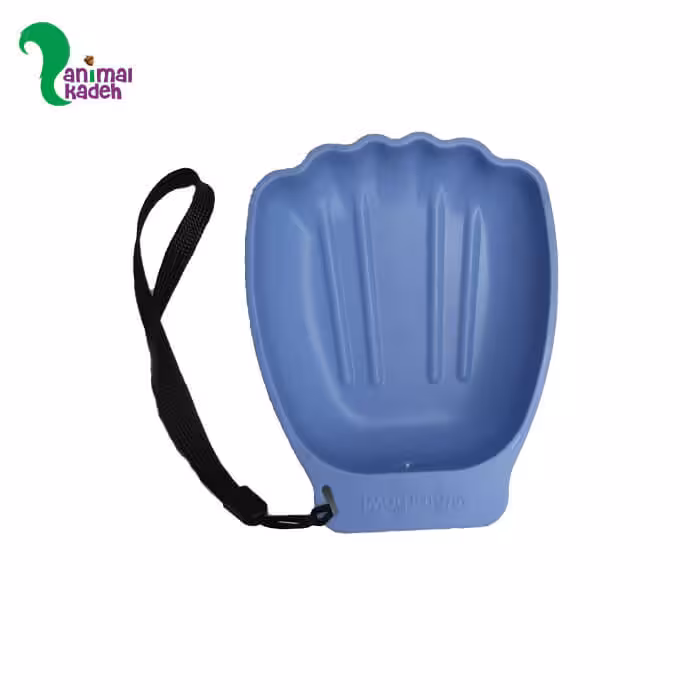 آبخوری سگ و گربه مسافرتی سینک دار طرح صدف (آبی)