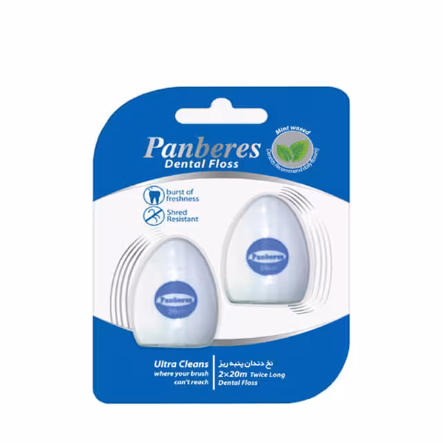 نخ دندان پنبه ریز مدل Mint Waxed بسته 2 عددی