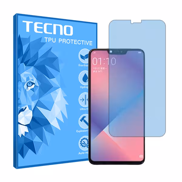 گلس اوپو AX5 مدل هیدروژلی مات آنتی بلو برند تکنو کد S