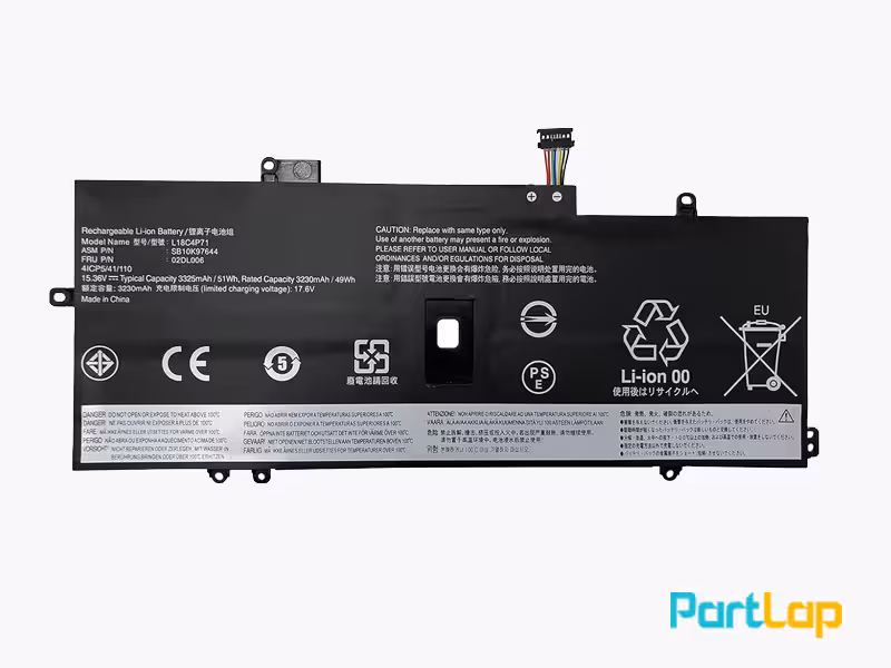 باتری 4 سلولی L18C4P71 لپ تاپ لنوو ThinkPad X1 Yoga Gen 5 P1