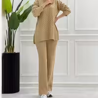 ست بافت بلوز و شلوار زنانه Gloria_C مدل 3718