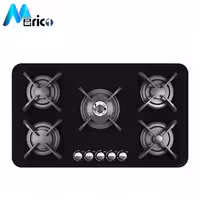 گاز رومیزی کن مدل پاردیک مشکی پنج شعله شیشه