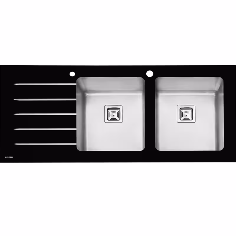 سینک شیشه ای ایلیا استیل مدل 8032