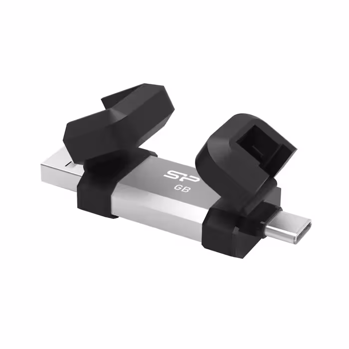 فلش مموری تایپ سی سیلیکون پاور USB-A   Type-C C51 ظرفیت 128 گیگابایت