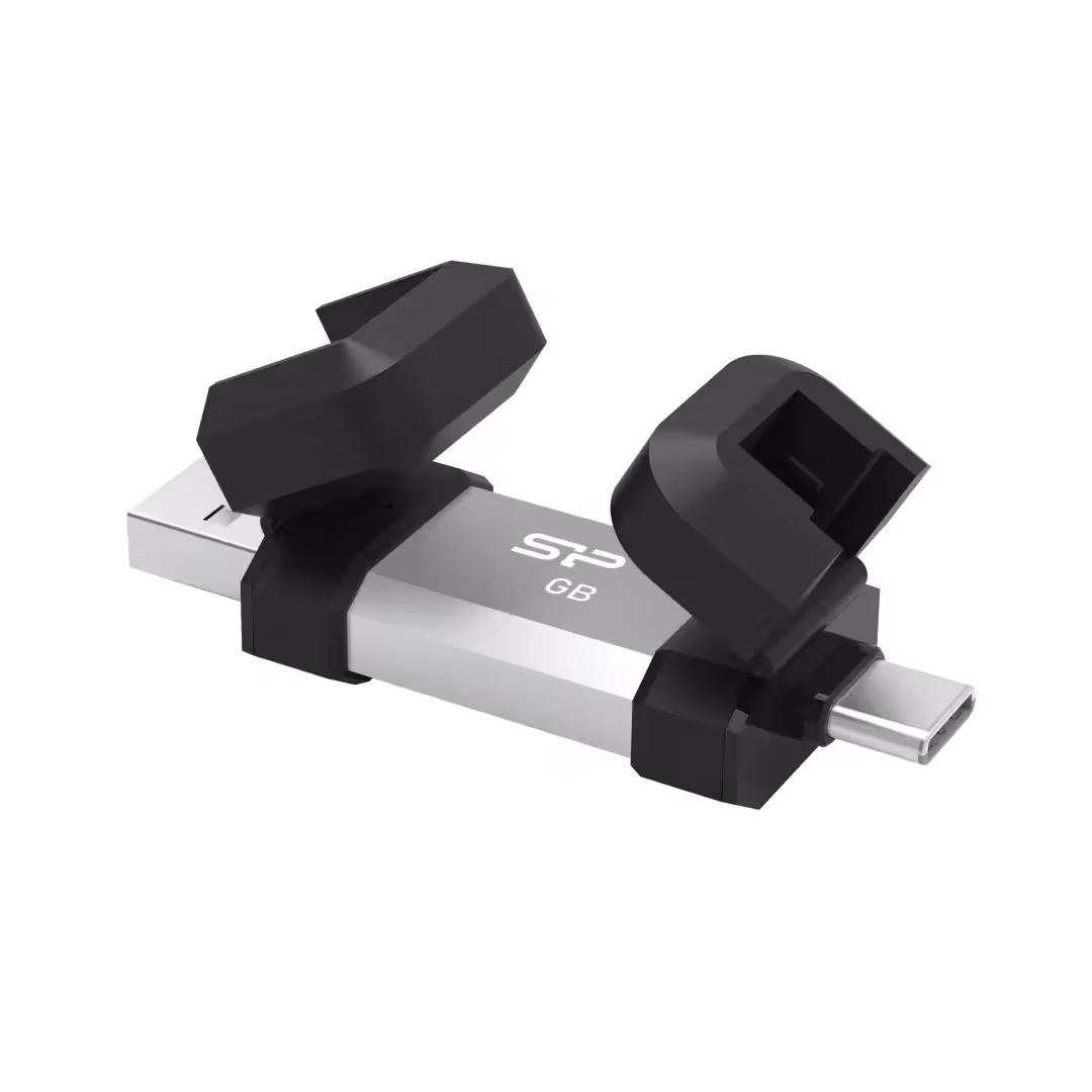 فلش مموری تایپ سی سیلیکون پاور USB-A   Type-C C51 ظرفیت 128 گیگابایت