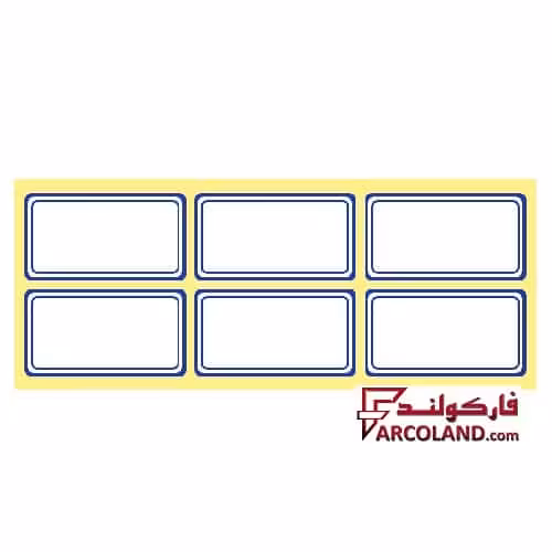 برچسب دور آبی سایز 30 × 43 میلی متر تک برگ