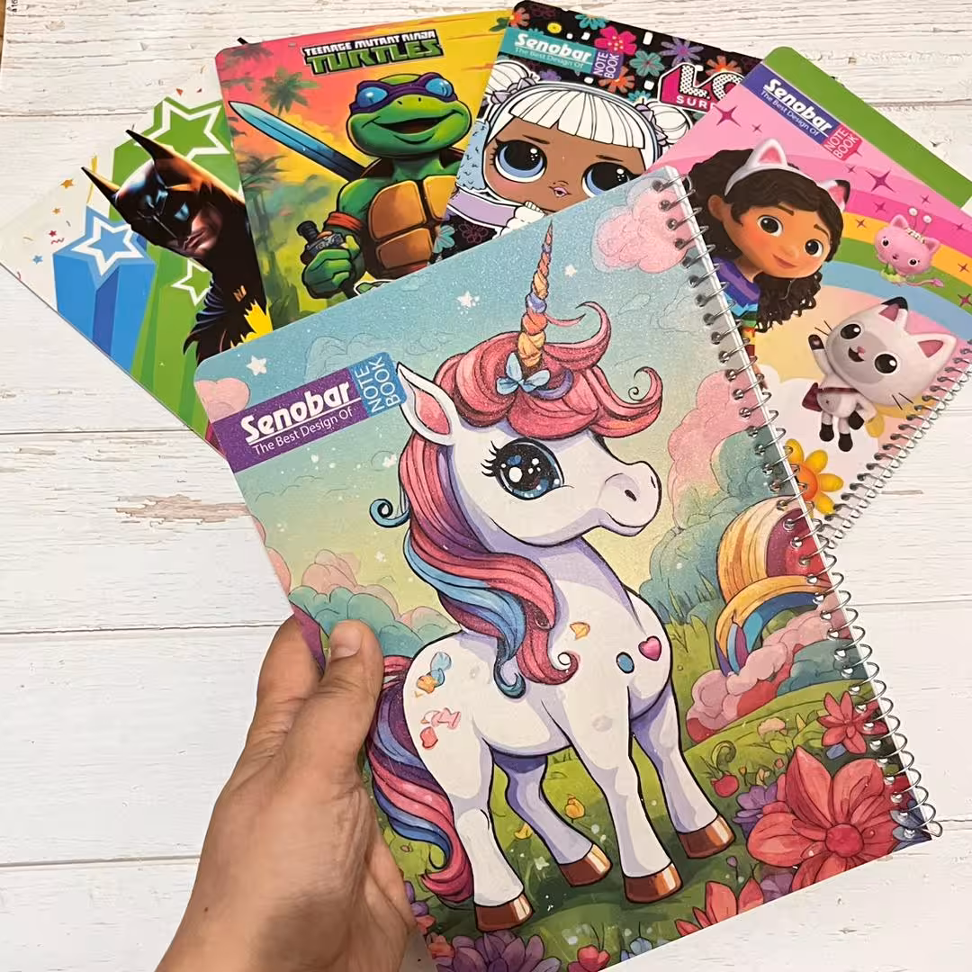 دفتر 80 برگ فانتزی سیمی