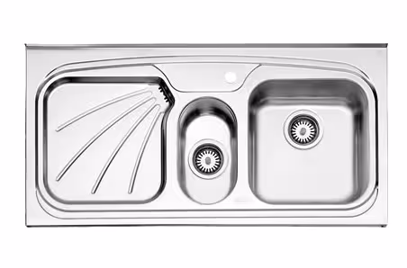 سینک روکار یک و نیم لگن استیل البرز مدل 610/50 لگن راست