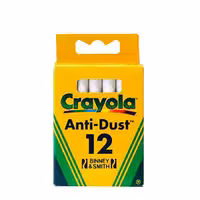 گچ سفید کرایولا مدل anti dust بسته 12 عددی