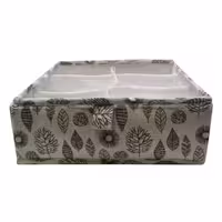 مانوئل باکس ارگانایزر با مقسم مربع 30*30 طرح برگ فانتزی