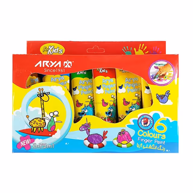 رنگ انگشتی آریا مدل تیوپی بسته 6 عددی