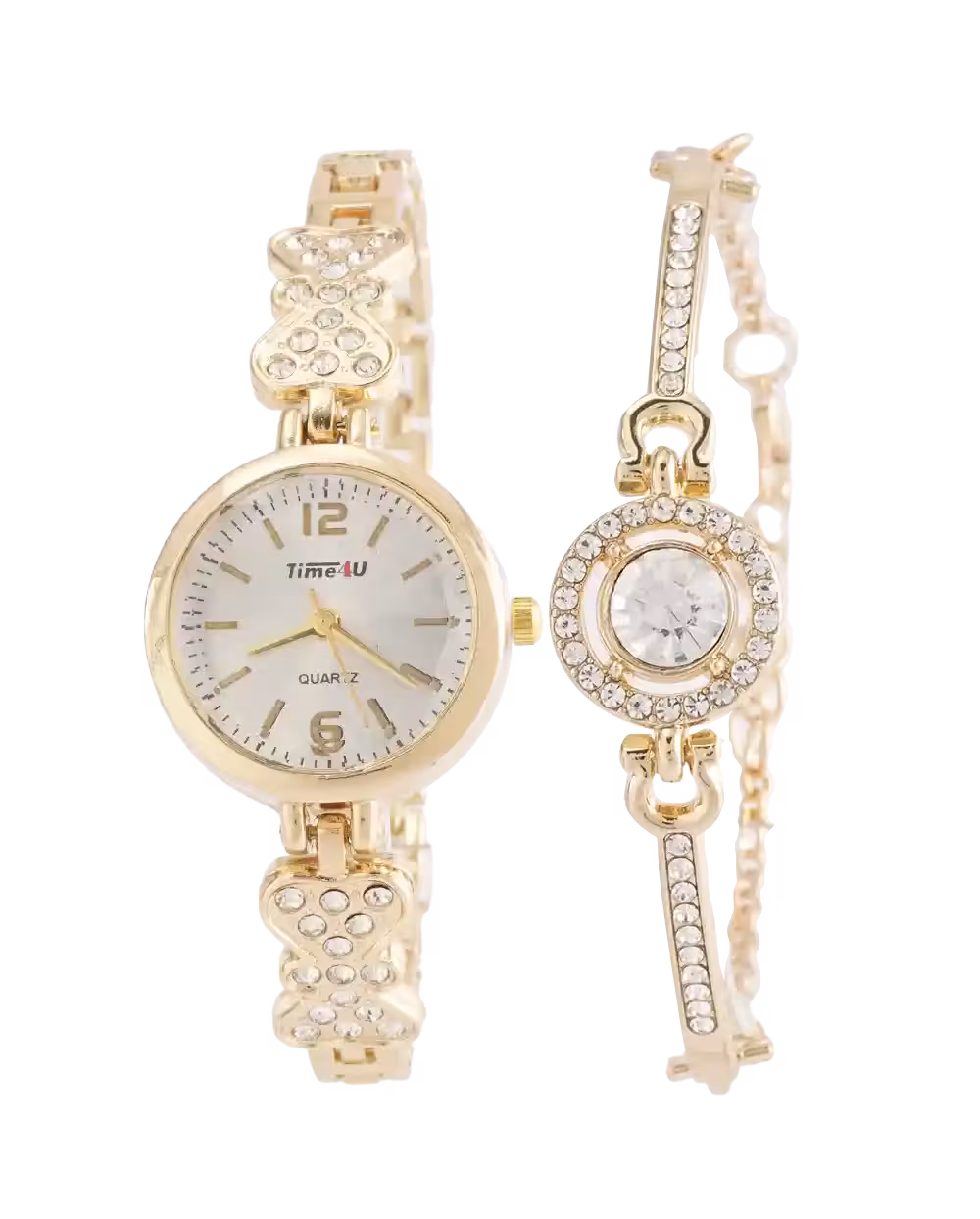 ست ساعت مچی و دستبند زنانه TIME4U مدل 1964