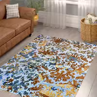 فرشینه چاپی مدل داماسک پتینه ای BAs-3906