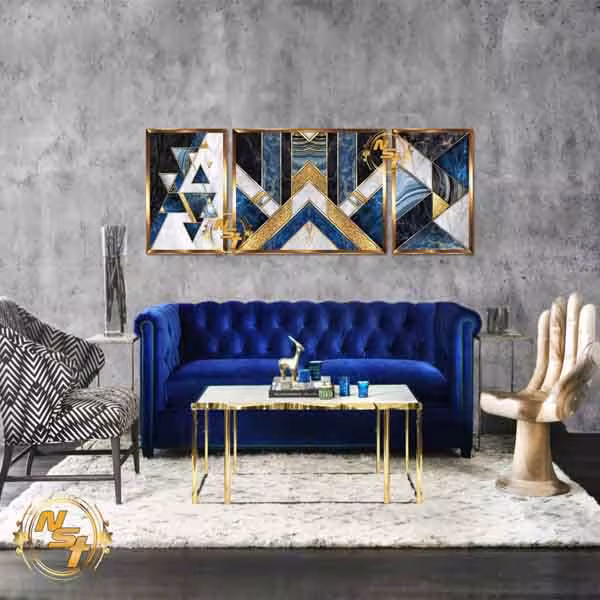 تابلو دکوراتیو انتزاعی هندسی کد GH026