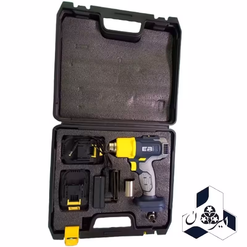 سشوار صنعتی شارژی ابی مکس دارای 2 عدد باتری 20 ولت بسته یک عددی