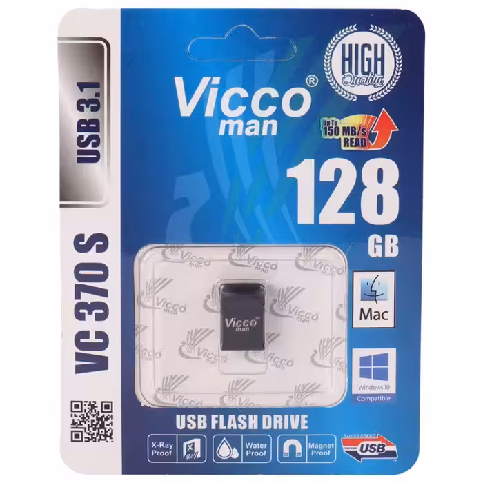 فلش 128 گیگ ویکومن ViccoMan VC370 S USB3.1
