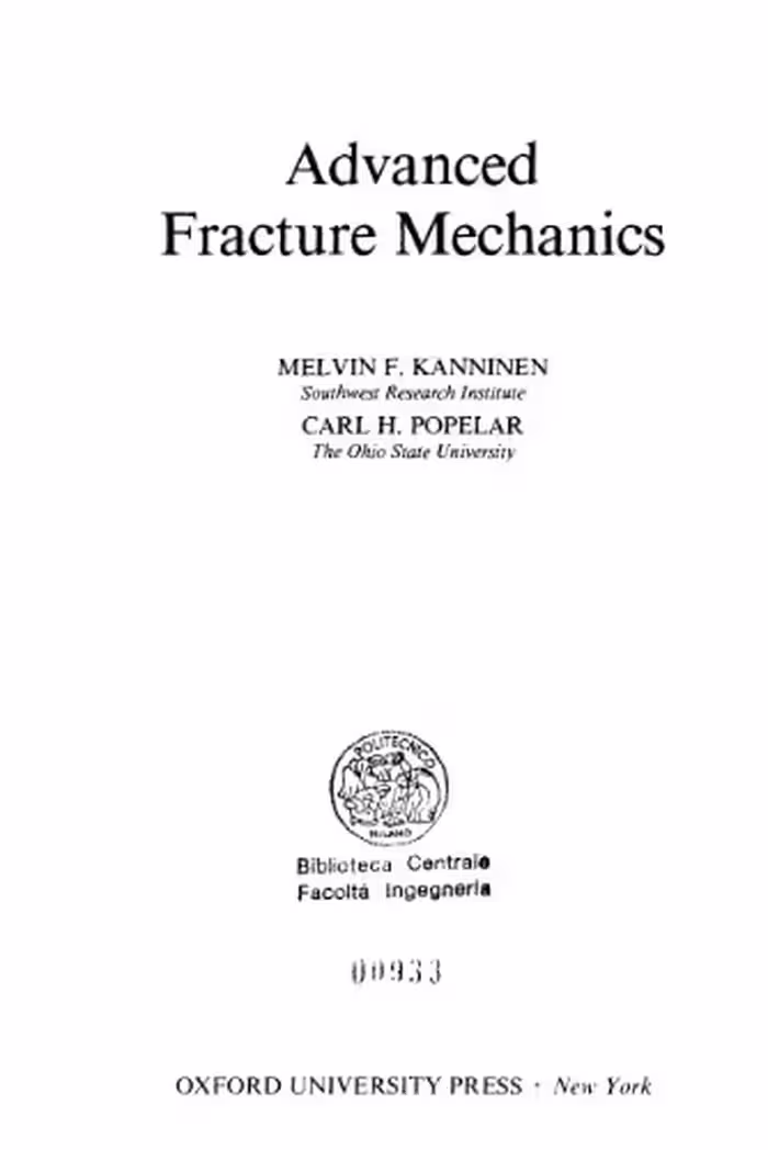 خرید و دانلود نسخه کامل کتاب Advanced Fracture Mechanics
