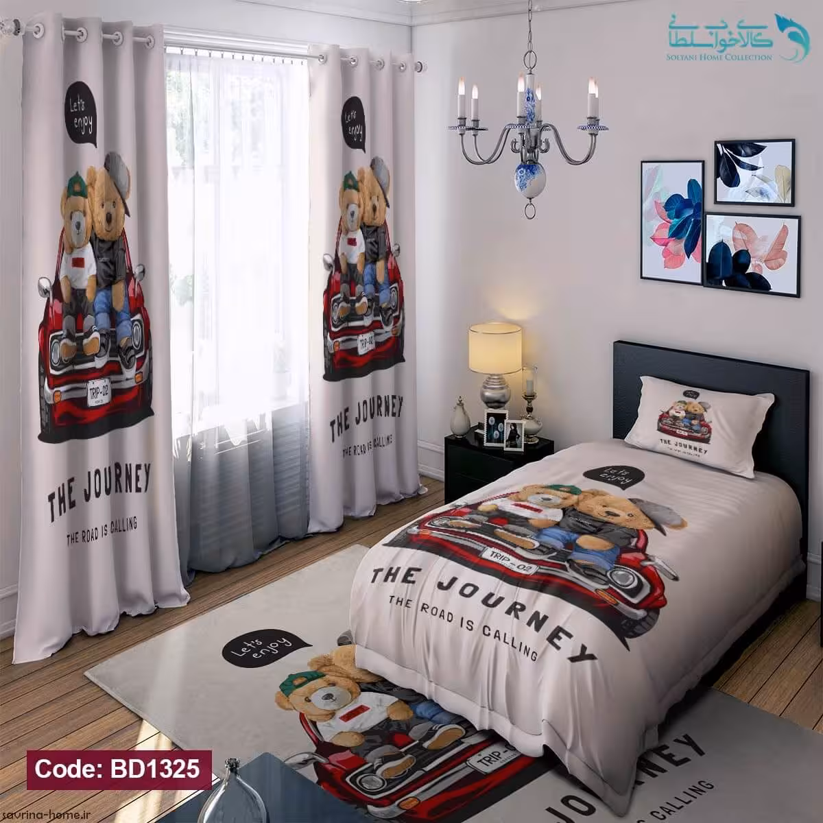 روتختی طرح دوتا تدی یکنفره کد BD1325