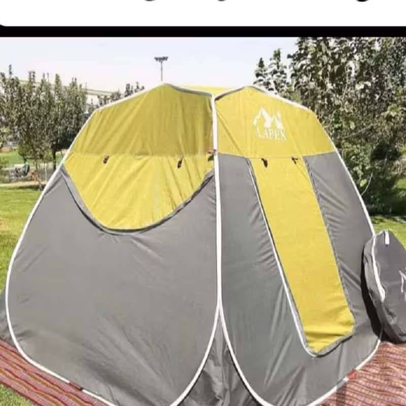 چادر مسافرتی 8 نفره مکعبی اسکلتی (ضد آب و سقف عریض و فضای داخلی بزرگ و جنس برنو برزنتی)