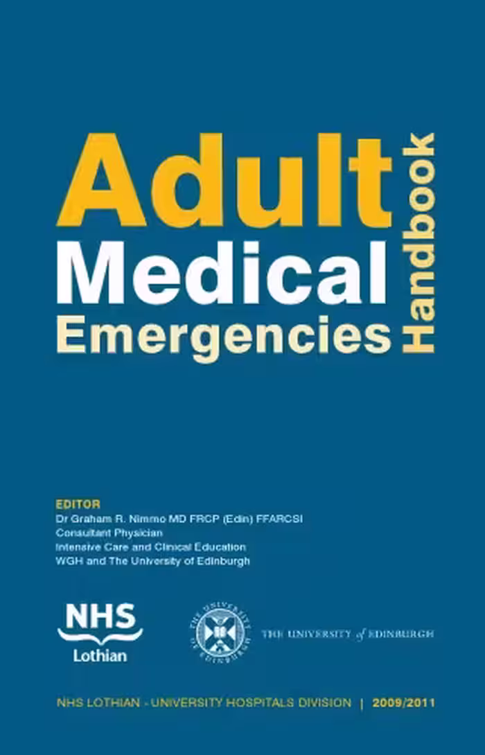 خرید و دانلود نسخه کامل کتاب Adult Medical Emergencies Handbook