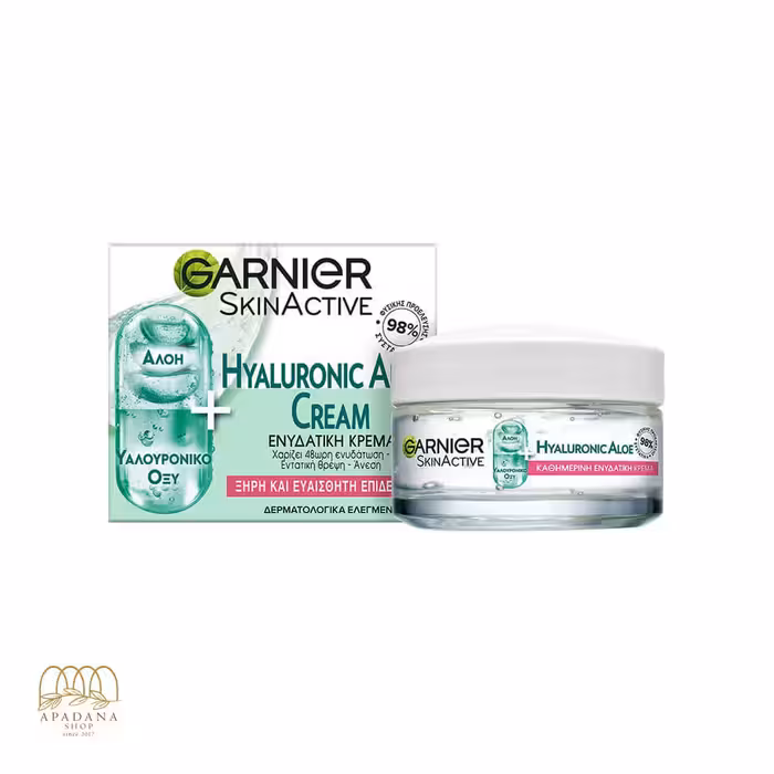 کرم آبرسان مرطوب کننده هیالورونیک ، آلوئه ورا گارنیه حجم 50 میل