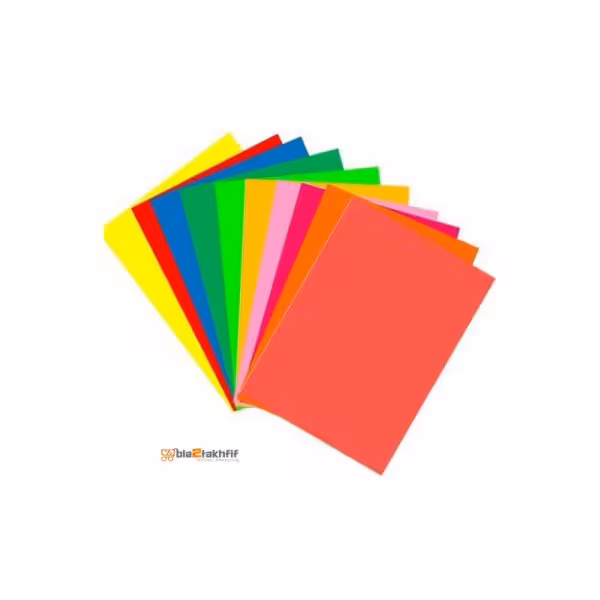 کاغذ پشت چسب دار سایز A4 قرمز بسته 100عددی