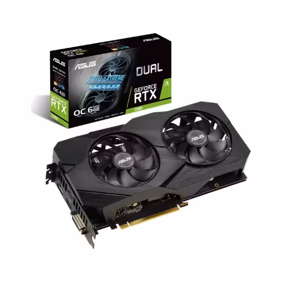 کارت گرافیک ایسوس مدل Asus Dual GeForce RTX 2060 OC Edition EVO 6GB