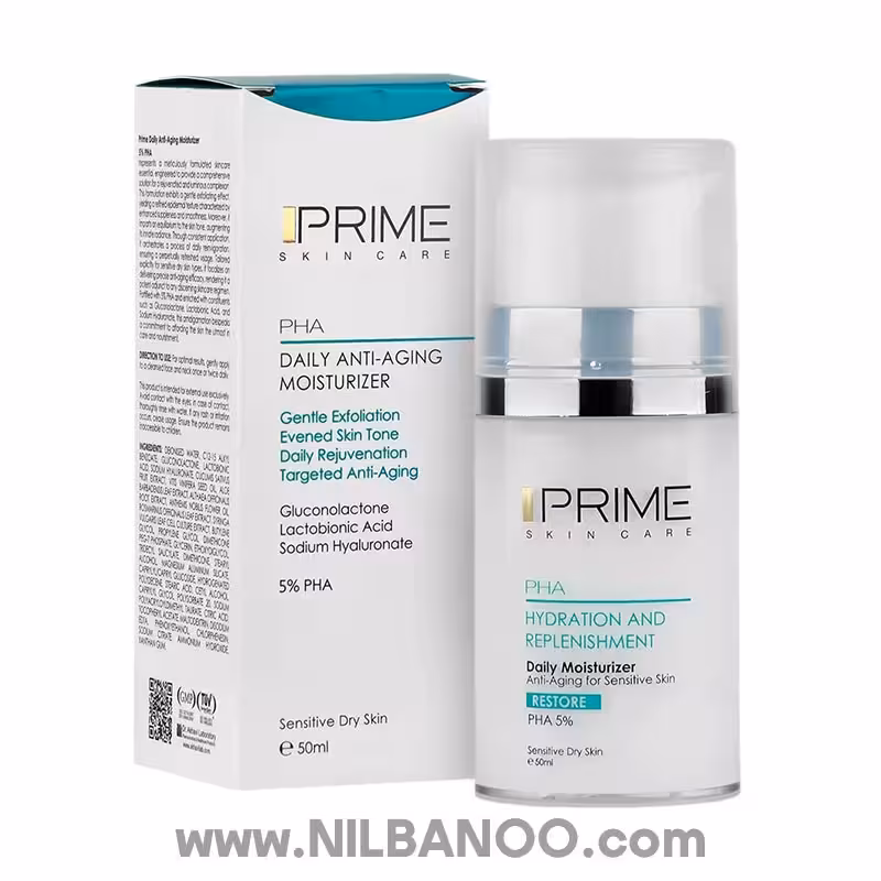 کرم بازسازی‌ کننده و آبرسان صورت PHA 5% پرایم حجم 50 میلی لیتر