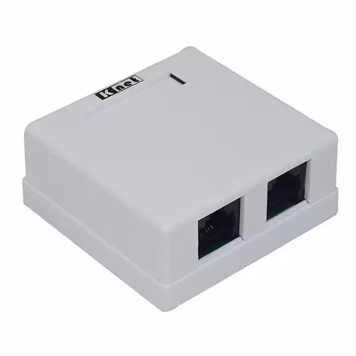 پریز روکار 2 پورت شبکه Knet مدل K-N1108 Cat6