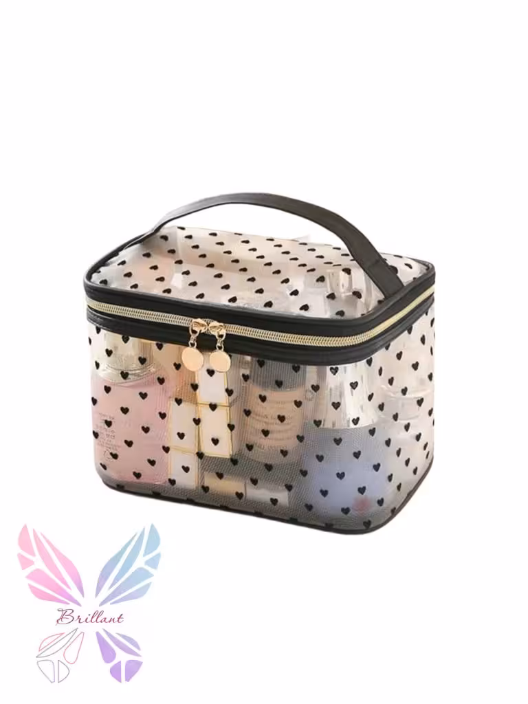 کیف توری با طرح قلب های مشکی