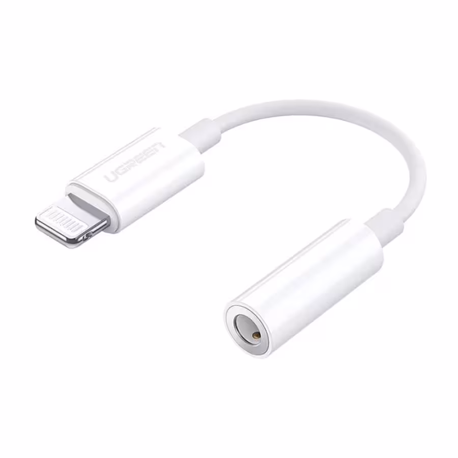 کابل تبدیل لایتنینگ به جک 3.5 میلی متر یوگرین مدل US212 طول 0.1 متر