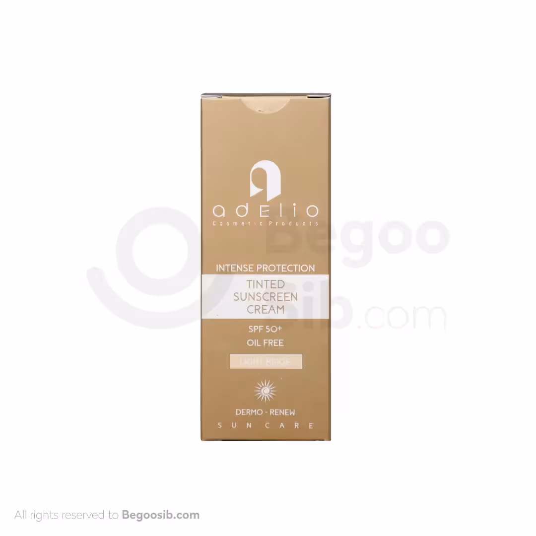 کرم ضد آفتاب بژ روشن  spf 50 ادلیو فاقد چربی 50 میلی لیتری