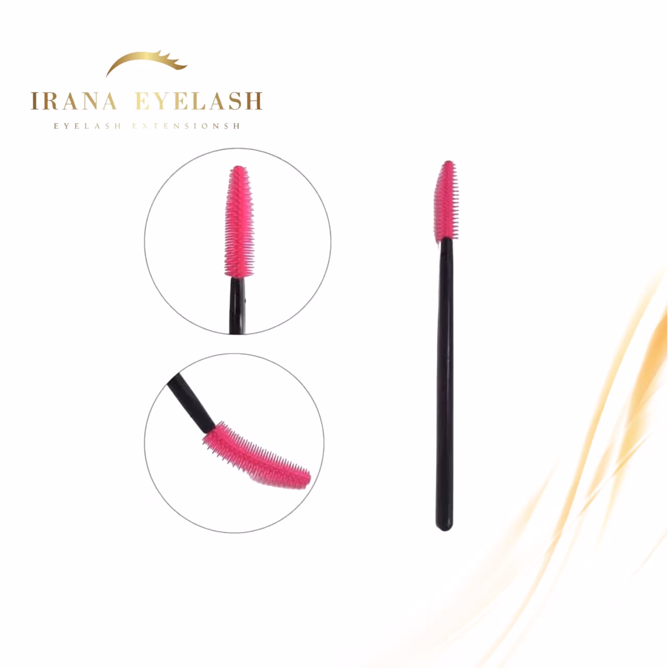 براش مژه سيليکونی رنگی