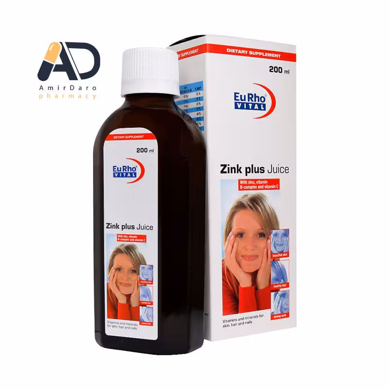شربت زینک پلاس یوروویتال 200 میلی لیتری